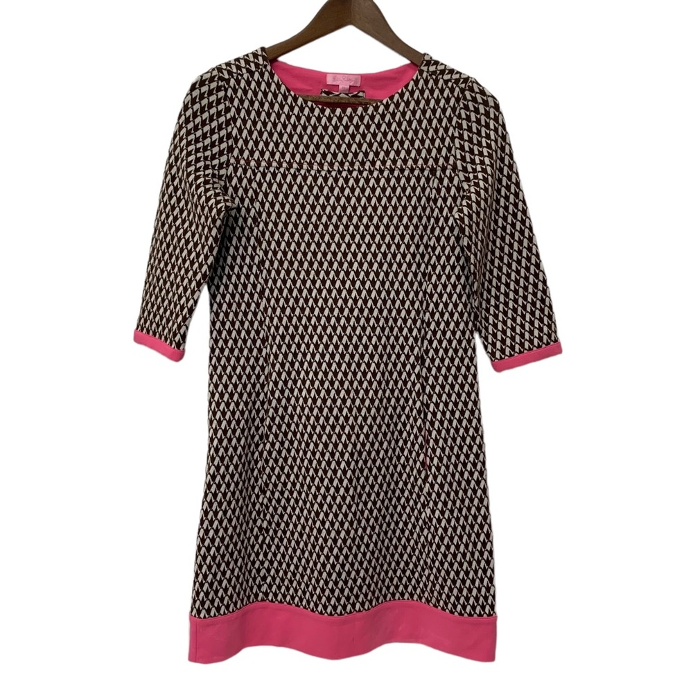 Lilly Pulitzer Dress 3/4 sleeve Houndstooth Size XS